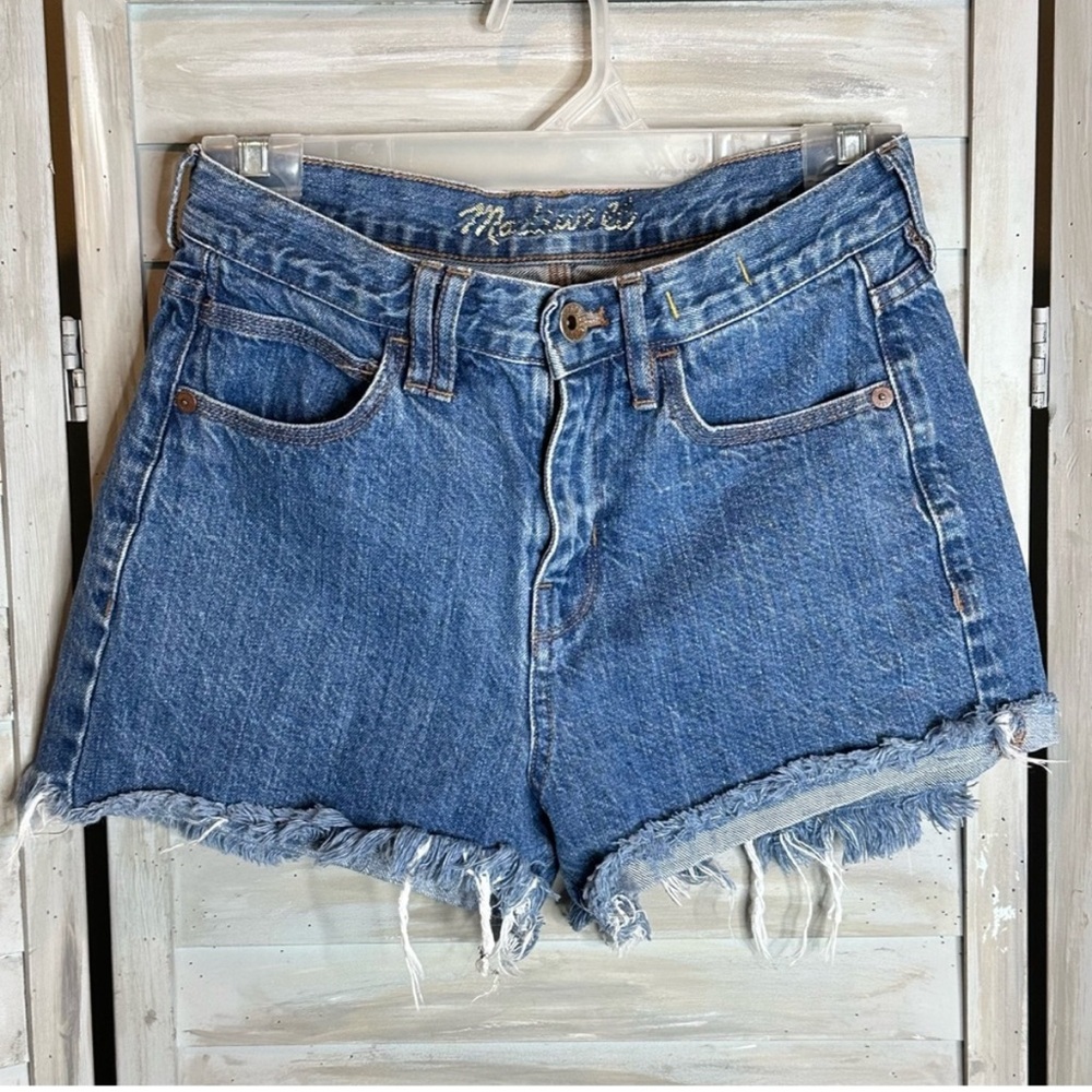 Madewell cut off blue jean denim shorts size 25 5 pocket cutoffs